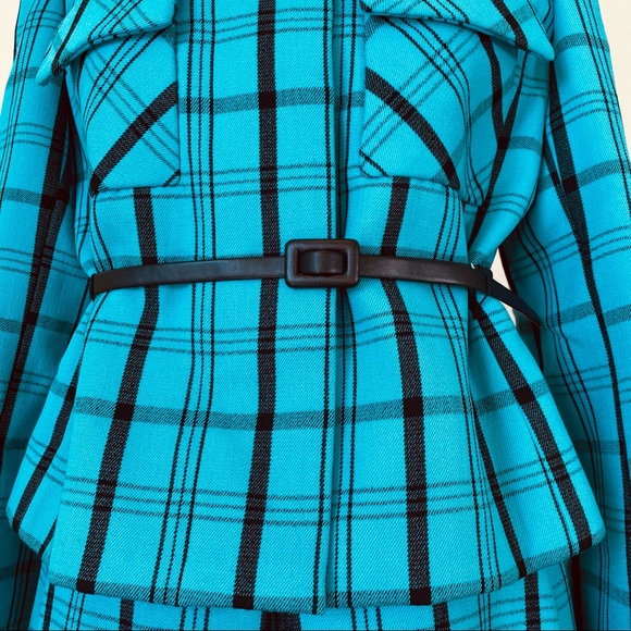 Vintage 60’s/70’s “Mad Men” Plaid Skirt & Jacket Suit - Picture 9 of 15